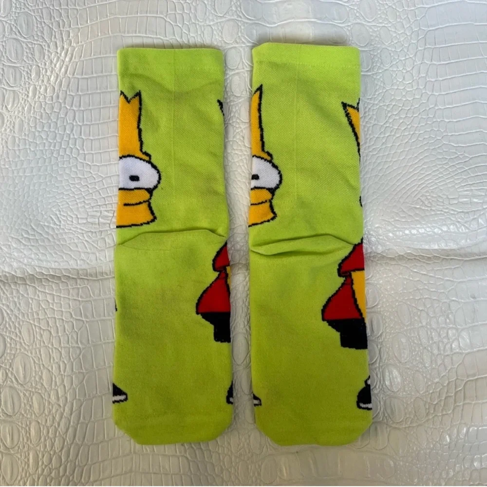 The Simpsons Bart and Lisa Crew Socks NWOT